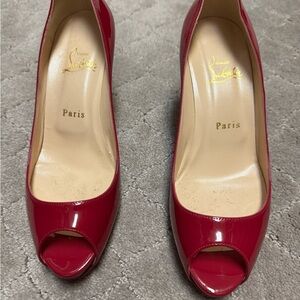 CHRISTIAN  LOUBOUTIN PINK HEELS IN PERFECT CONDITION.  NO SCUFFS OR SCRATCHES.